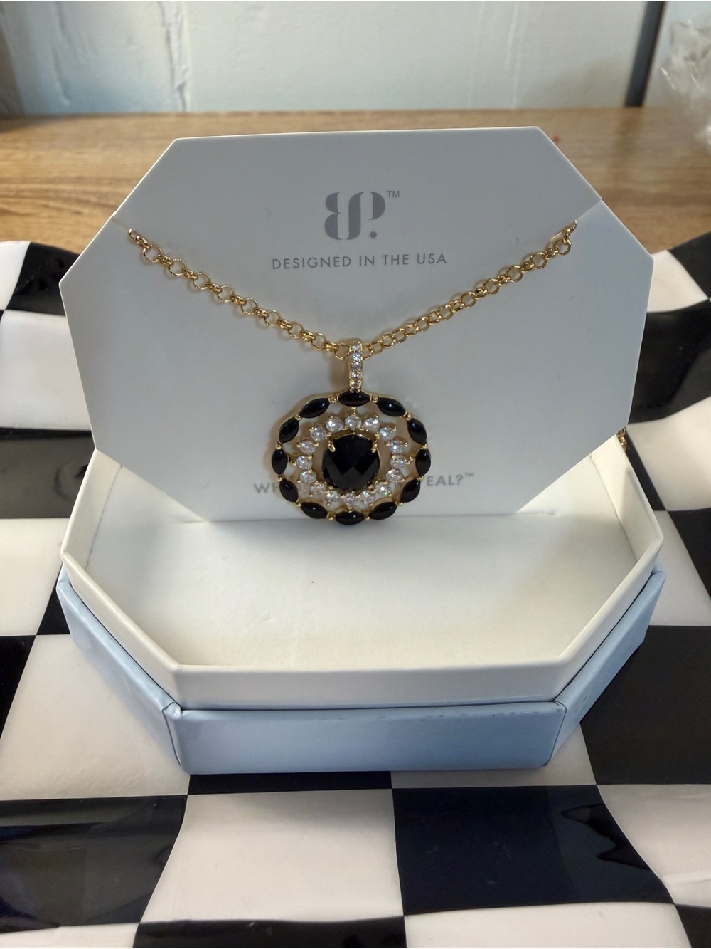 Bomb party necklace - black onyx - the mandala - NK48677